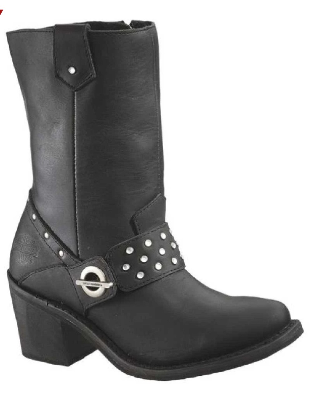 Harley-Davidson Women's Macie 8-Inch Strap Boots, Black. 2.75-Inch Heels D84359